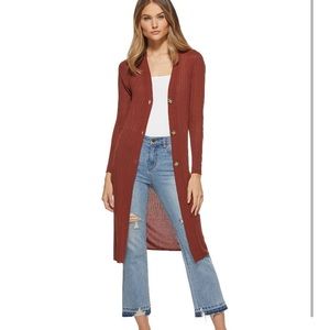 Burnt orange light weight cardigan! Never worn!